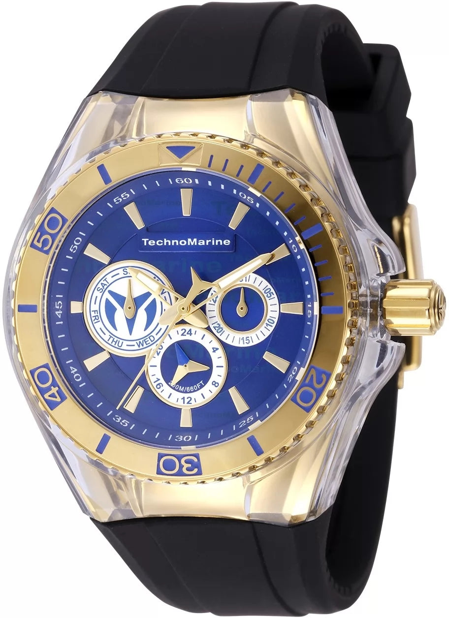 Technomarine Women's TM-120031 Cruise Quartz Chronograph Silver, Blue Dial Watch
