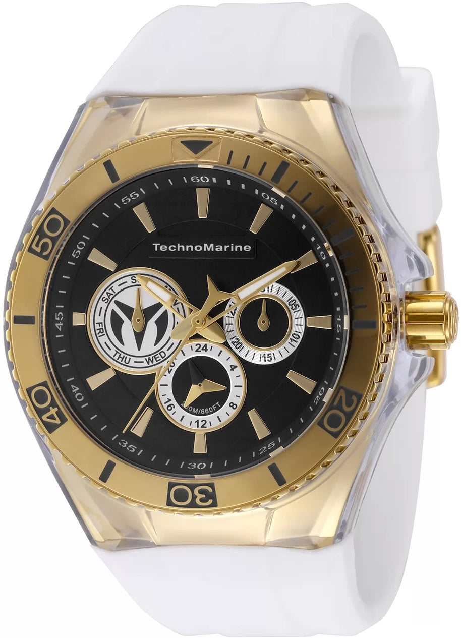 Technomarine Men's TM-118126 Cruise Quartz 3 Hand Black, Grey Dial Watch