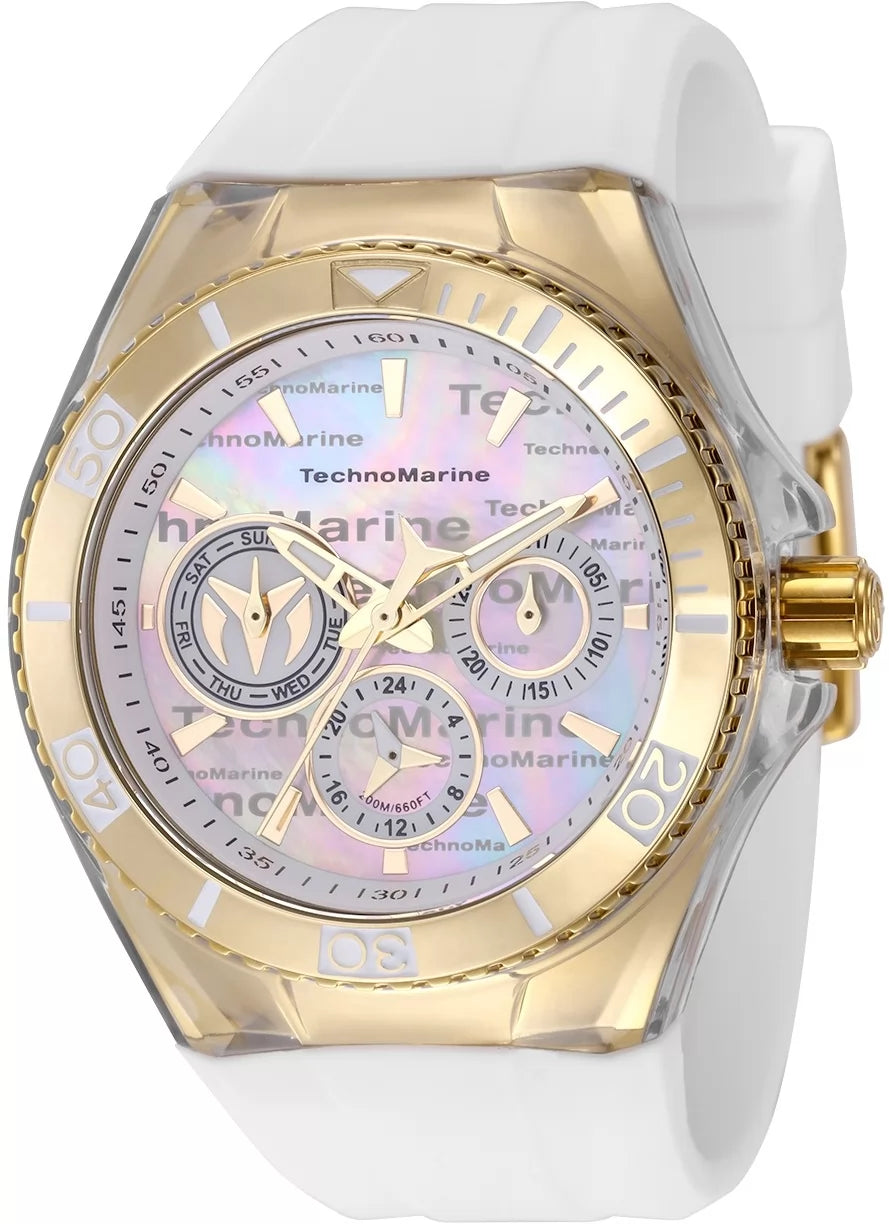 Technomarine Women's TM-120028 Cruise  Quartz Chronograph Silver, White Dial Watch