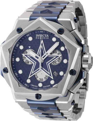 Invicta Men's 44493 NFL Dallas Cowboys Quartz Multifunction Navy Blue Dial Watch