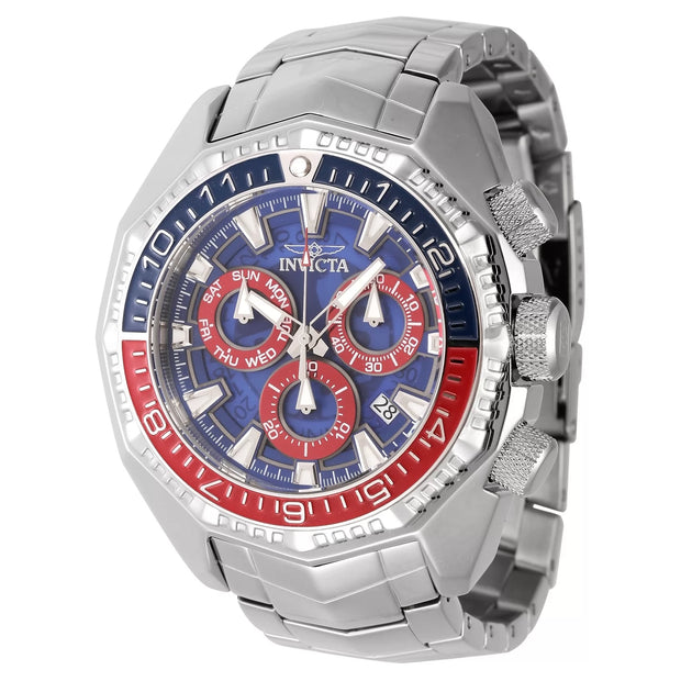 Invicta Men's 44296 Akula Quartz Chronograph Blue, Red, Dark Blue Dial Watch