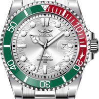 Invicta Men's 44714 Pro Diver Quartz 3 Hand Silver Dial Watch