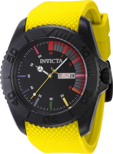 Invicta Men's 44733 Pro Diver Quartz 3 Hand Black Dial Watch