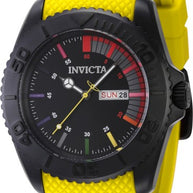Invicta Men's 44733 Pro Diver Quartz 3 Hand Black Dial Watch