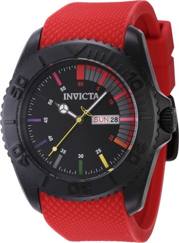 Invicta Men's 44734 Pro Diver Quartz 3 Hand Black Dial Watch