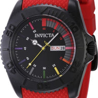 Invicta Men's 44734 Pro Diver Quartz 3 Hand Black Dial Watch