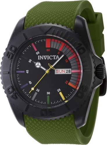 Invicta Men's 44736 Pro Diver Quartz 3 Hand Black Dial Watch