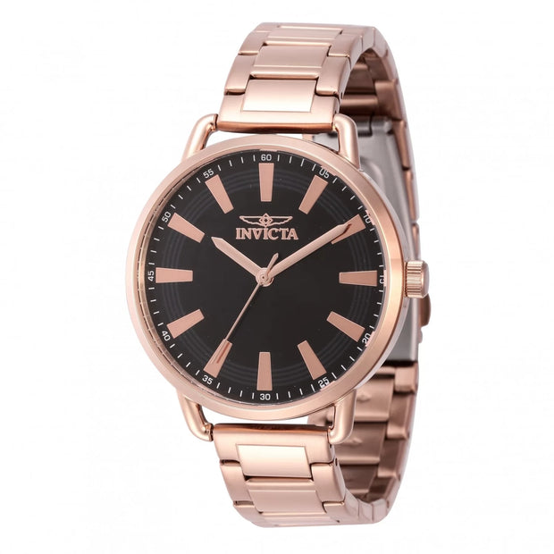 Invicta Women's 46335 Wildflower  Quartz 3 Hand Black Dial Watch