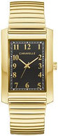 44A122 Caravelle Men's Dress Classic Gold-Tone Rectangular Watch