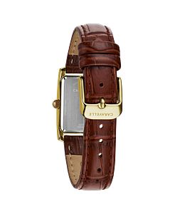 44L234 Caravelle Women's Classic Rectangular Leather Strap Watch