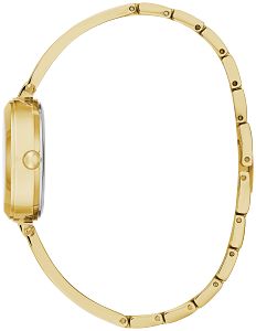 Caravelle 44X100 Crystal Accent Gold-Tone Bangle Watch & Bracelet Set