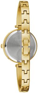 Caravelle 44X100 Crystal Accent Gold-Tone Bangle Watch & Bracelet Set