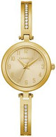 Caravelle 44X100 Crystal Accent Gold-Tone Bangle Watch & Bracelet Set