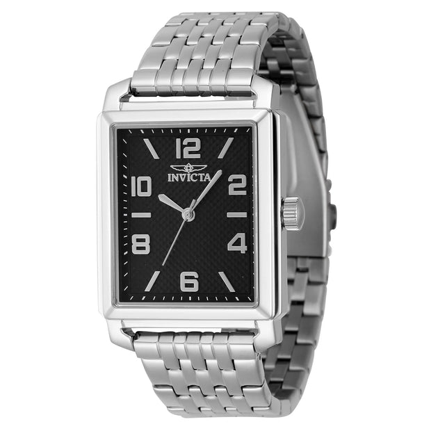 Invicta Men's 46659 Vintage Quartz 3 Hand Black Dial Watch