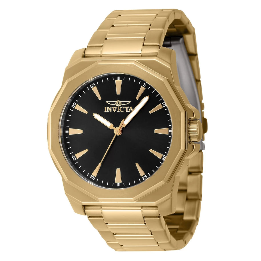 Invicta Men's 46839 Speedway Quartz 3 Hand Black Dial Watch