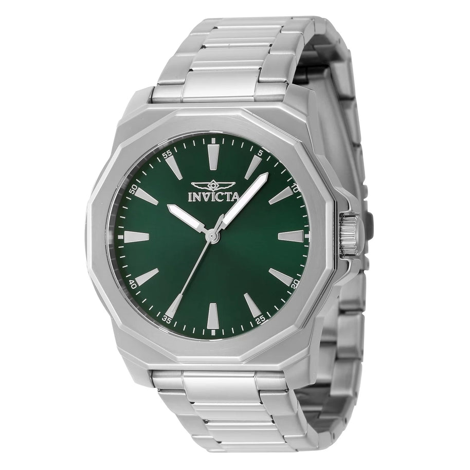 Invicta Men's 46833 Speedway Quartz 3 Hand Green Dial Watch