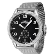 Invicta Men's 47134 Vintage Quartz 3 Hand Black Dial Watch