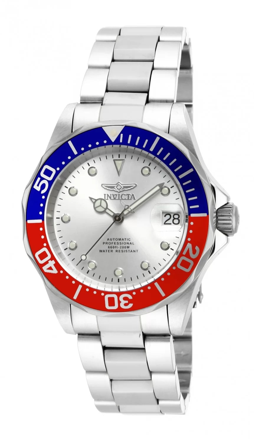 Invicta Men's 17041 Pro Diver Automatic 3 Hand Silver Dial Watch