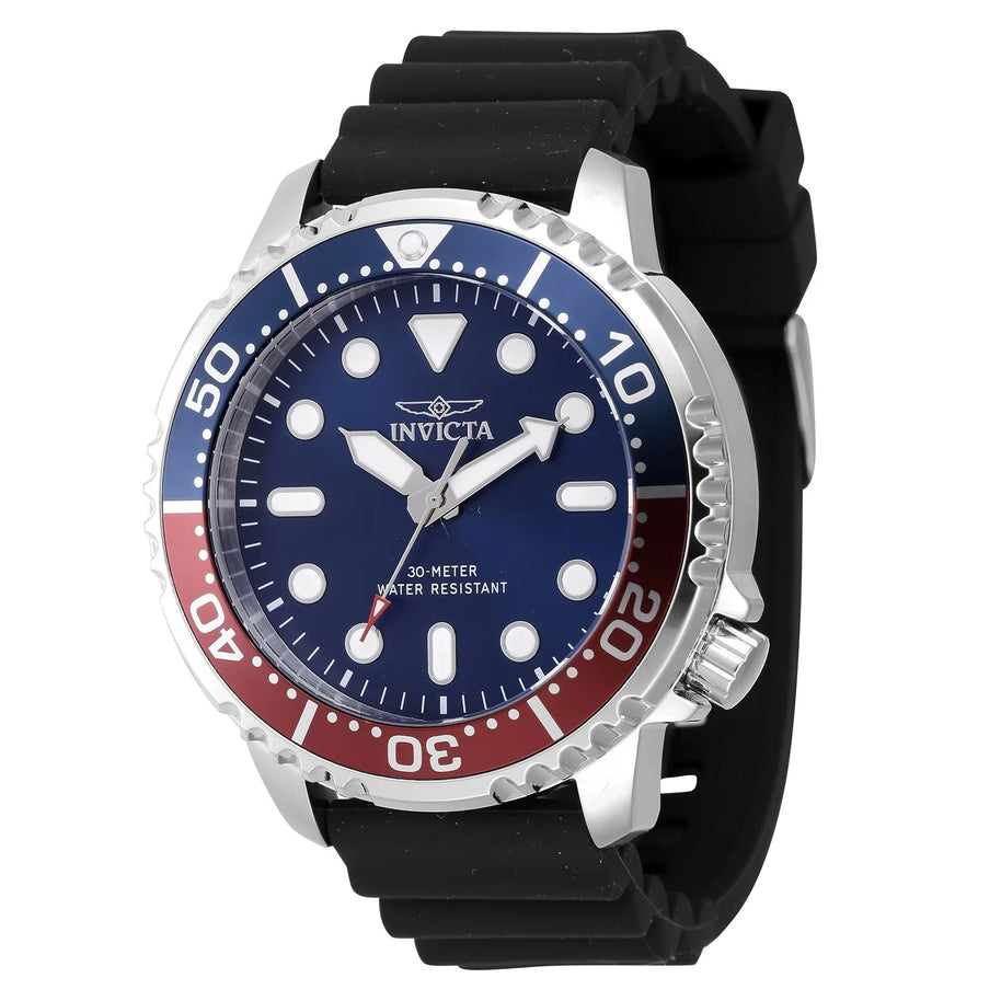 Invicta Men's 47222 Pro Diver Quartz 3 Hand Blue Dial Watch