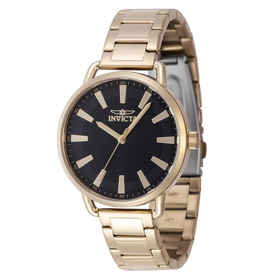 Invicta Men's 47322 Wildflower Quartz 3 Hand Black Dial Watch