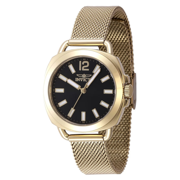 Invicta Women's 47324 Wildflower Quartz 3 Hand Black Dial Watch