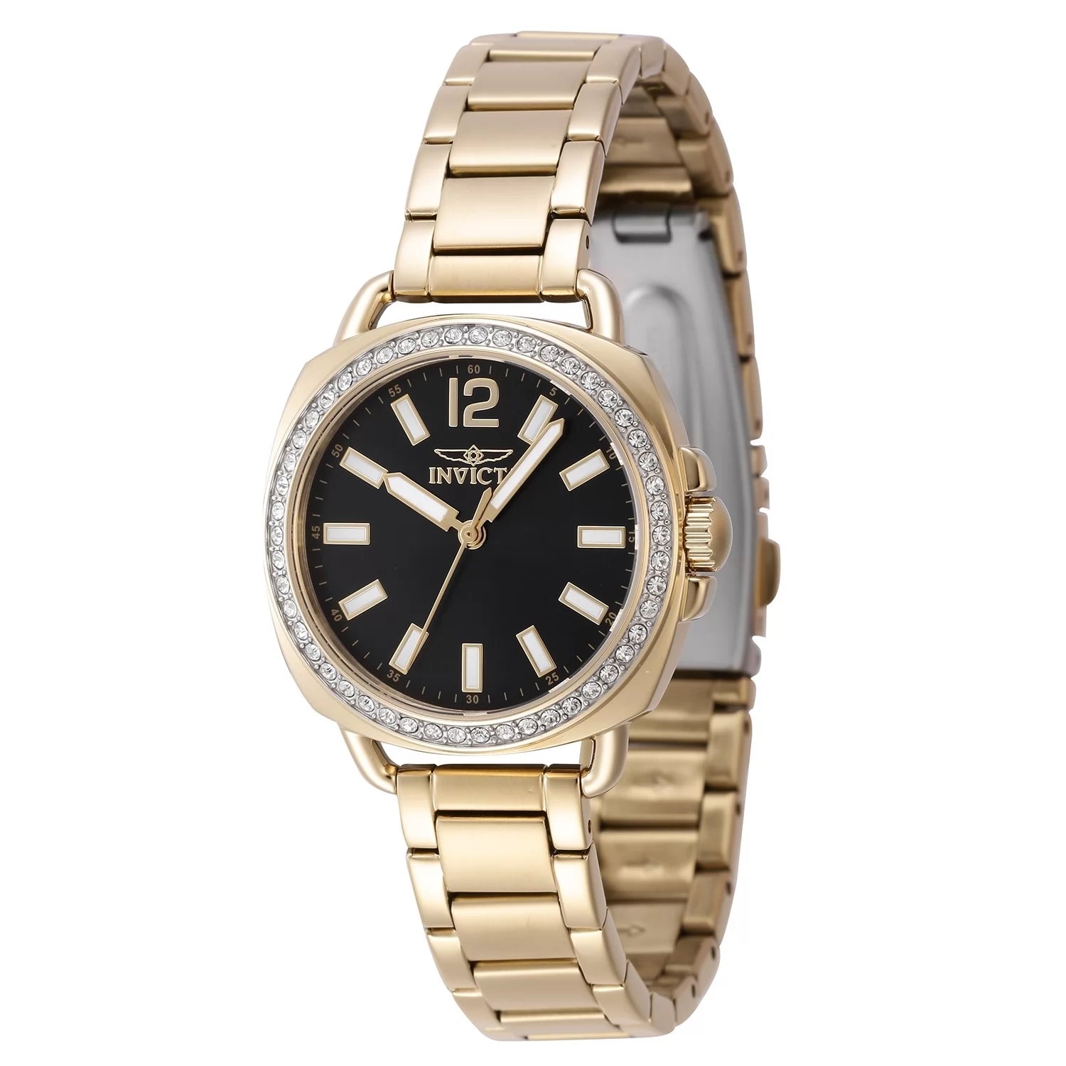 Invicta Women's 47328 Wildflower Quartz 3 Hand Black Dial Watch