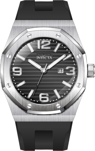 Invicta Men's 45772 Huracan Quartz 3 Hand Black Dial Watch