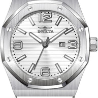 Invicta Men's 45774 Huracan Quartz 3 Hand Silver Dial Watch