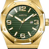 Invicta Men's 45777 Huracan Quartz 3 Hand Green Dial Watch