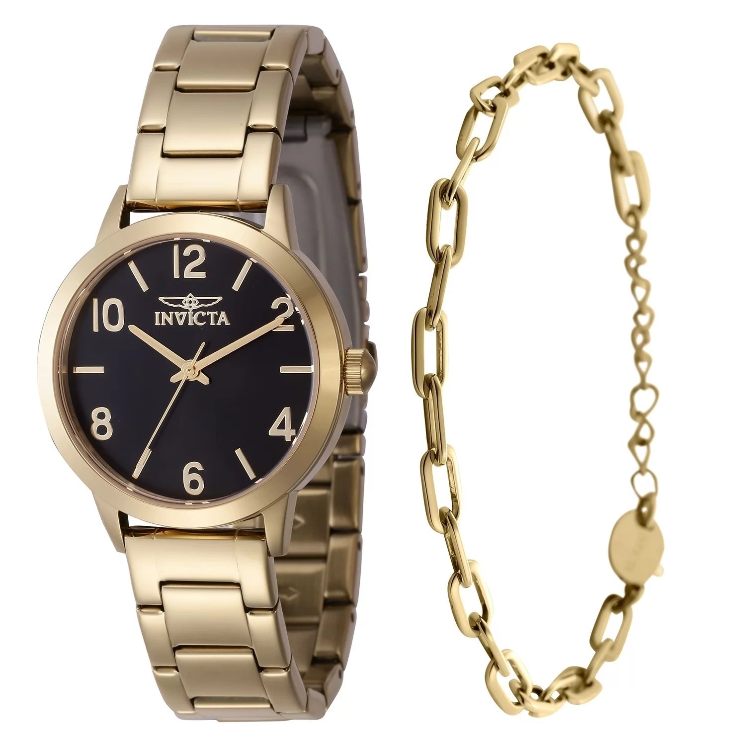 Invicta Women's 47273 Wildflower Quartz 3 Hand Black Dial Watch
