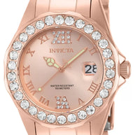 Invicta Women's 15253 Pro Diver Quartz 3 Hand Rose Gold Dial Watch
