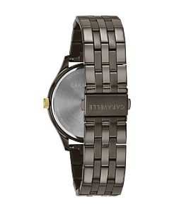 45B149 Caravelle Men's Dress Quartz Gray Dial Gunmetal Watch