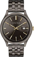 45B149 Caravelle Men's Dress Quartz Gray Dial Gunmetal Watch