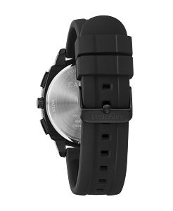 45B159 Caravelle Men's Sport Chronograph Black Silicone Watch
