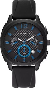 45B159 Caravelle Men's Sport Chronograph Black Silicone Watch