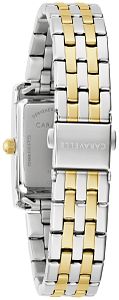45L191 Caravelle Women's Dress Crystal Two-Tone Rectangular Watch