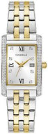 45L191 Caravelle Women's Dress Crystal Two-Tone Rectangular Watch