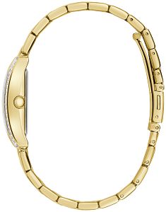 45L192 Caravelle Women's Dress Crystal Gold-Tone Rectangular Watch