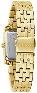 45L192 Caravelle Women's Dress Crystal Gold-Tone Rectangular Watch