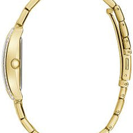 45L192 Caravelle Women's Dress Crystal Gold-Tone Rectangular Watch