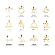 10K/14K Gold Zodiac Sign Custom Necklace (Available in Yellow Gold, Rose Gold, White Gold)