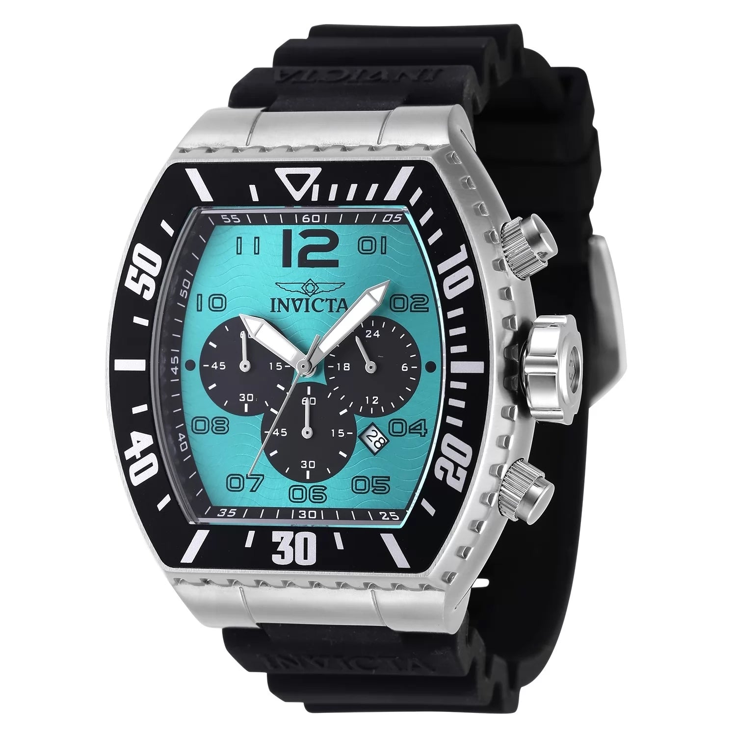 Invicta Men's 47285 Pro Diver Quartz Chronograph Black, Turquoise Dial Watch