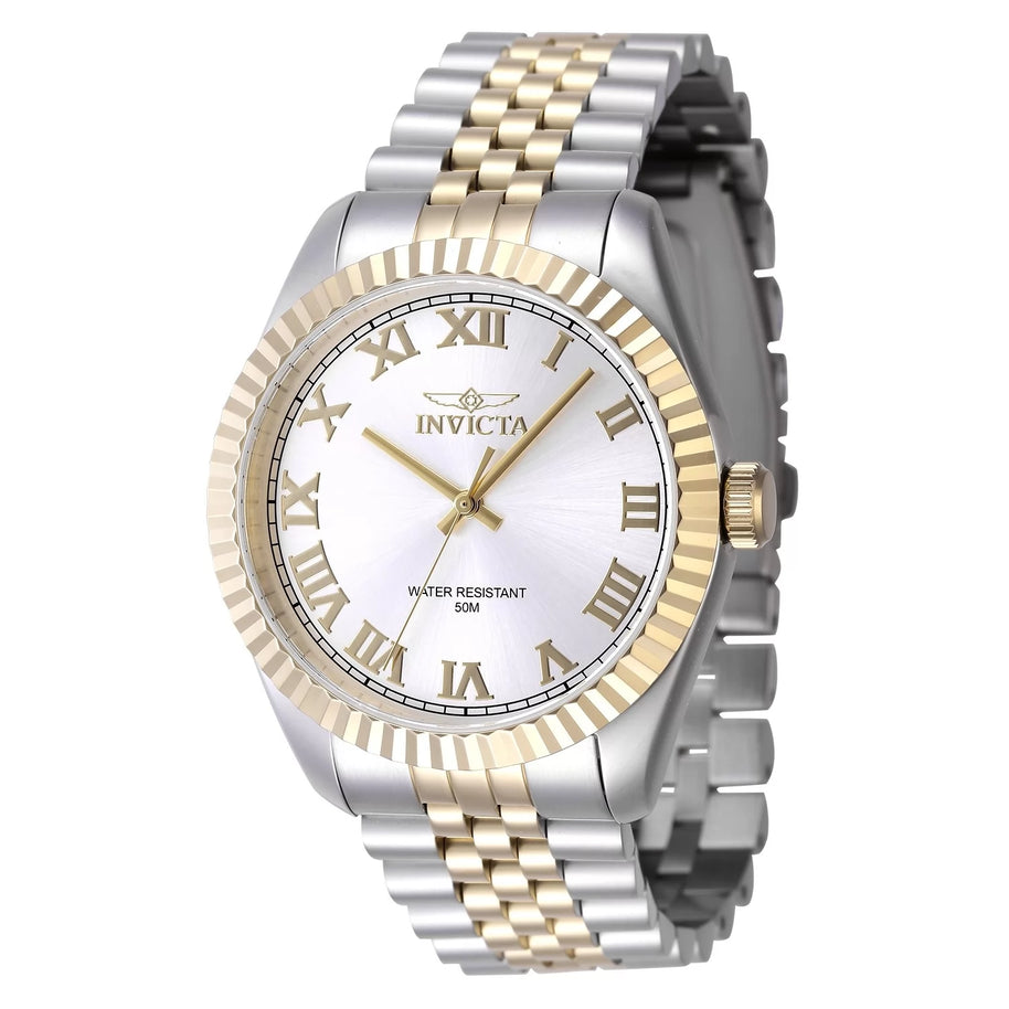 Invicta Men's 47402 Specialty Quartz 3 Hand Silver Dial Watch