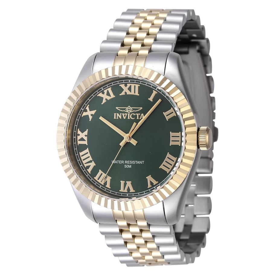 Invicta Men's 47403 Specialty Quartz 3 Hand Green Dial Watch