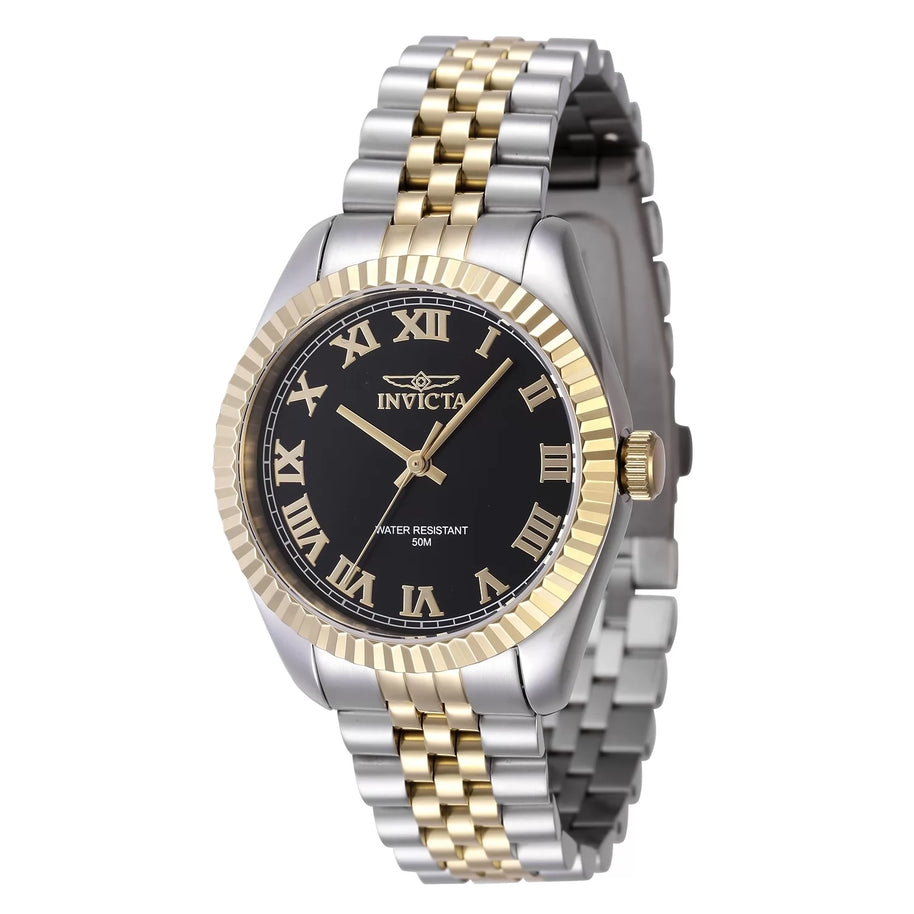 Invicta Women's 47413 Specialty Quartz 3 Hand Black Dial Watch