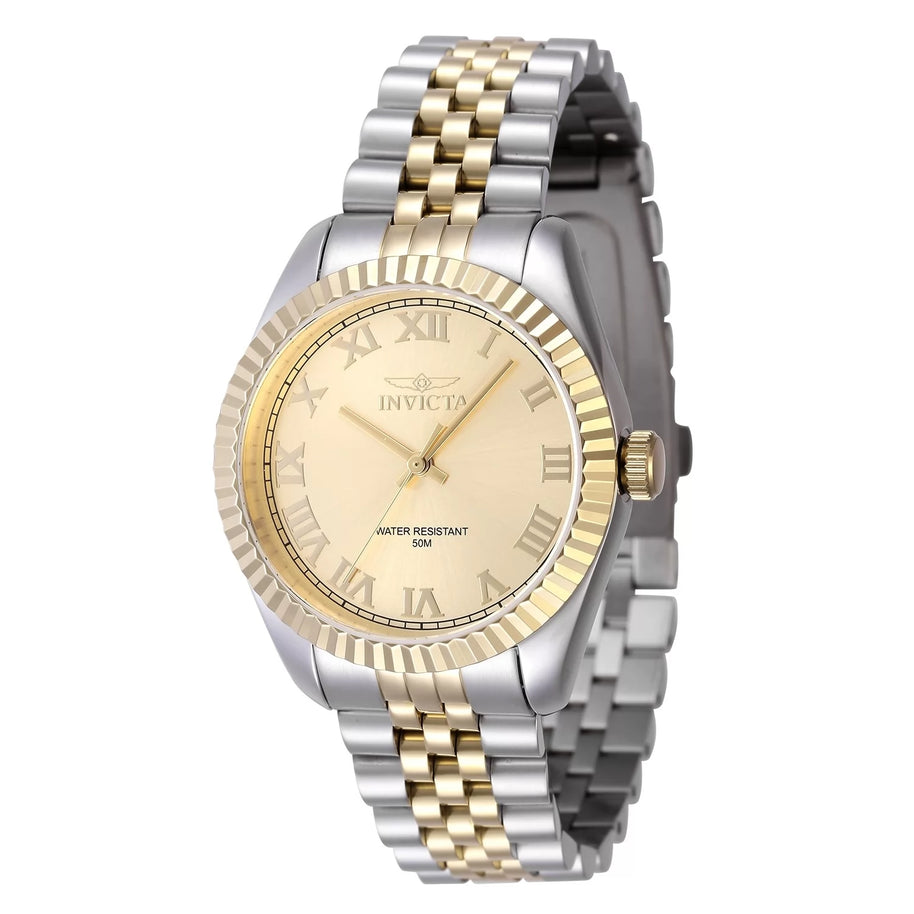 Invicta Women's 47416 Specialty Quartz 3 Hand Gold Dial Watch