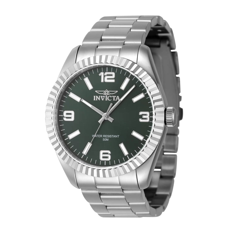 Invicta Men's 47450 Specialty Quartz 3 Hand Green Dial Watch