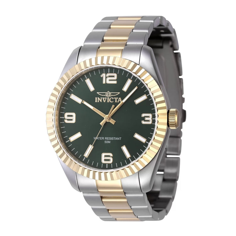 Invicta Men's 47455 Specialty Quartz 3 Hand Green Dial Watch