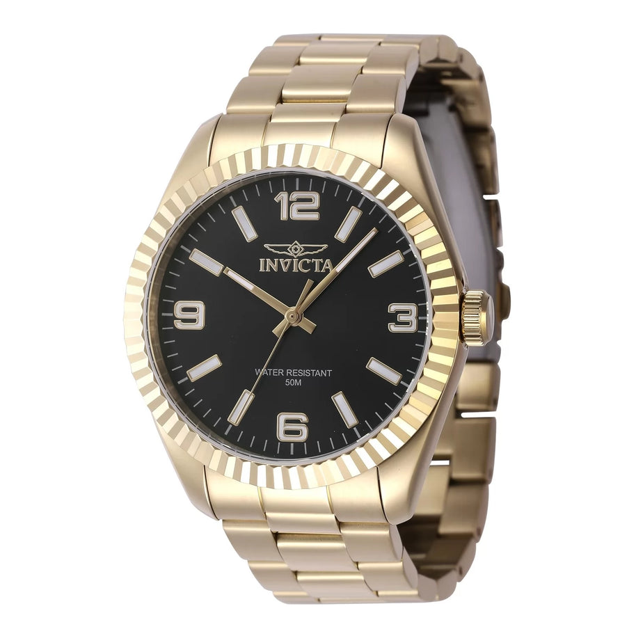 Invicta Men's 47458 Specialty Quartz 3 Hand Black Dial Watch