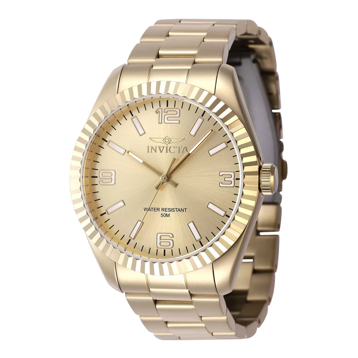Invicta Men's 47460 Specialty Quartz 3 Hand Gold Dial Watch